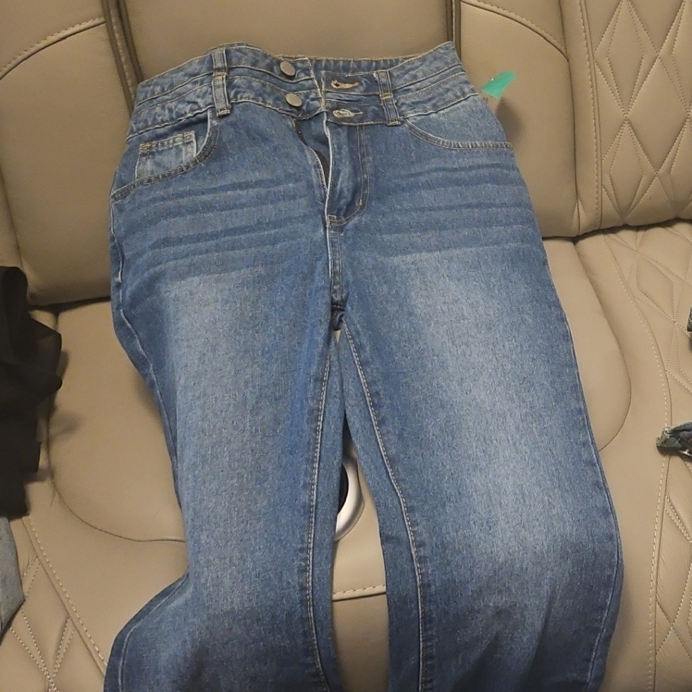 SHEIN High Rise Blue Women's Jeans